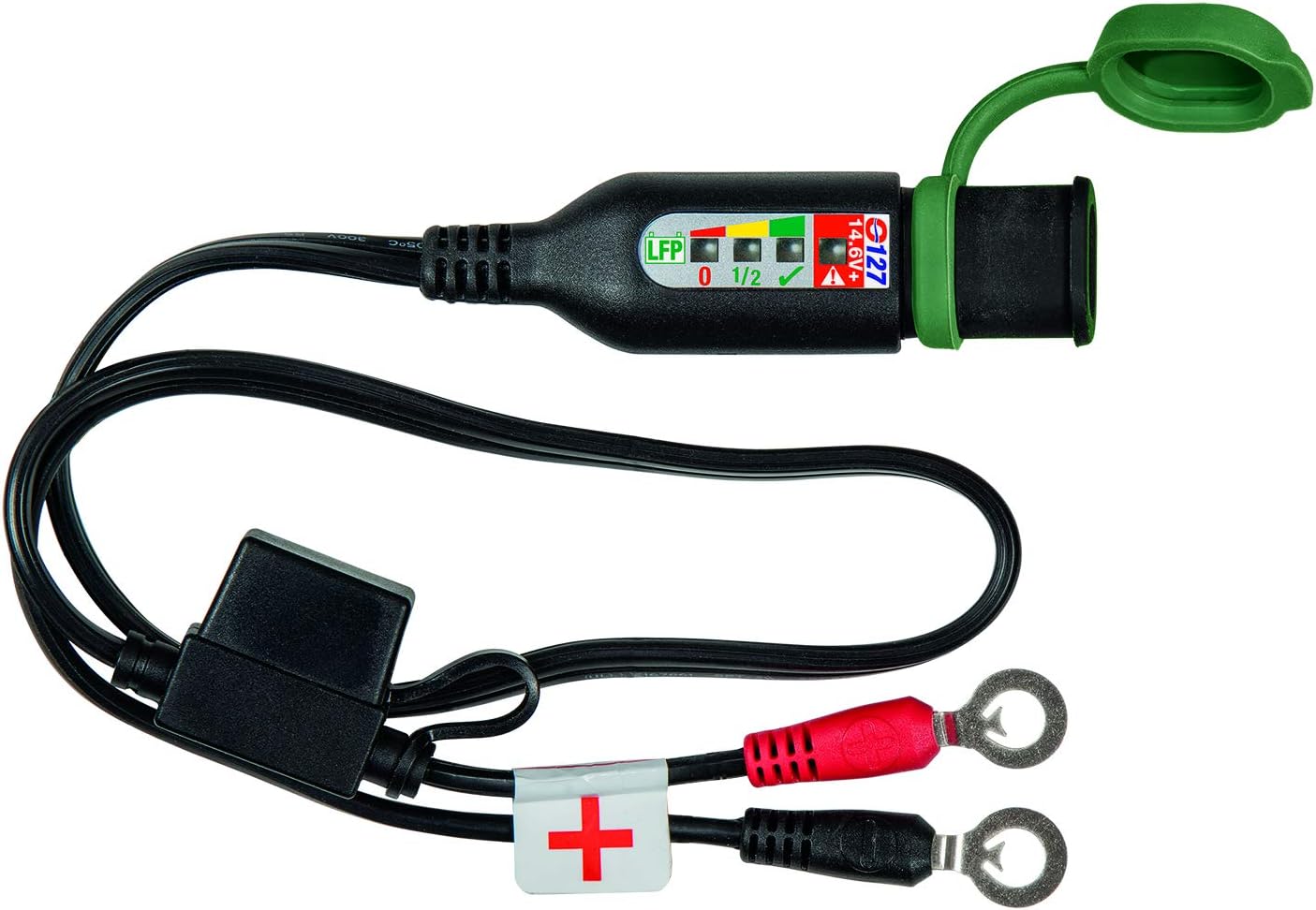 OptiMATE MONITOR O-127JAR Permanent Power Sport Battery Lead With Integrated Battery Status/Charge System Monitor For 12.8/13.2V Lithium - TecMate USA - View 2 - View 3 - View 4