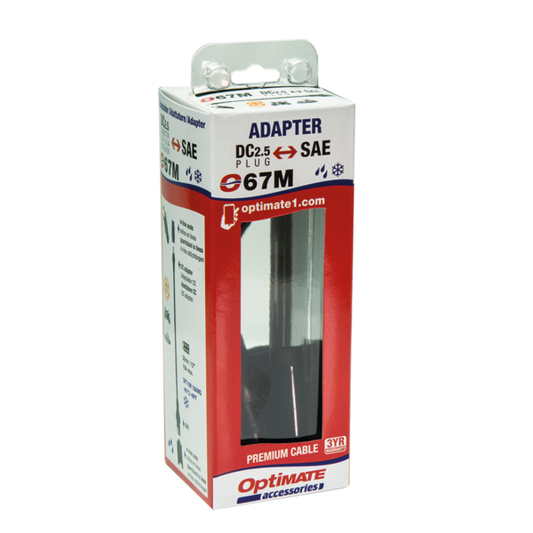 OptiMate CABLE O-67M DC 2.5 Plug – SAE - TecMate USA - View 2 - View 3