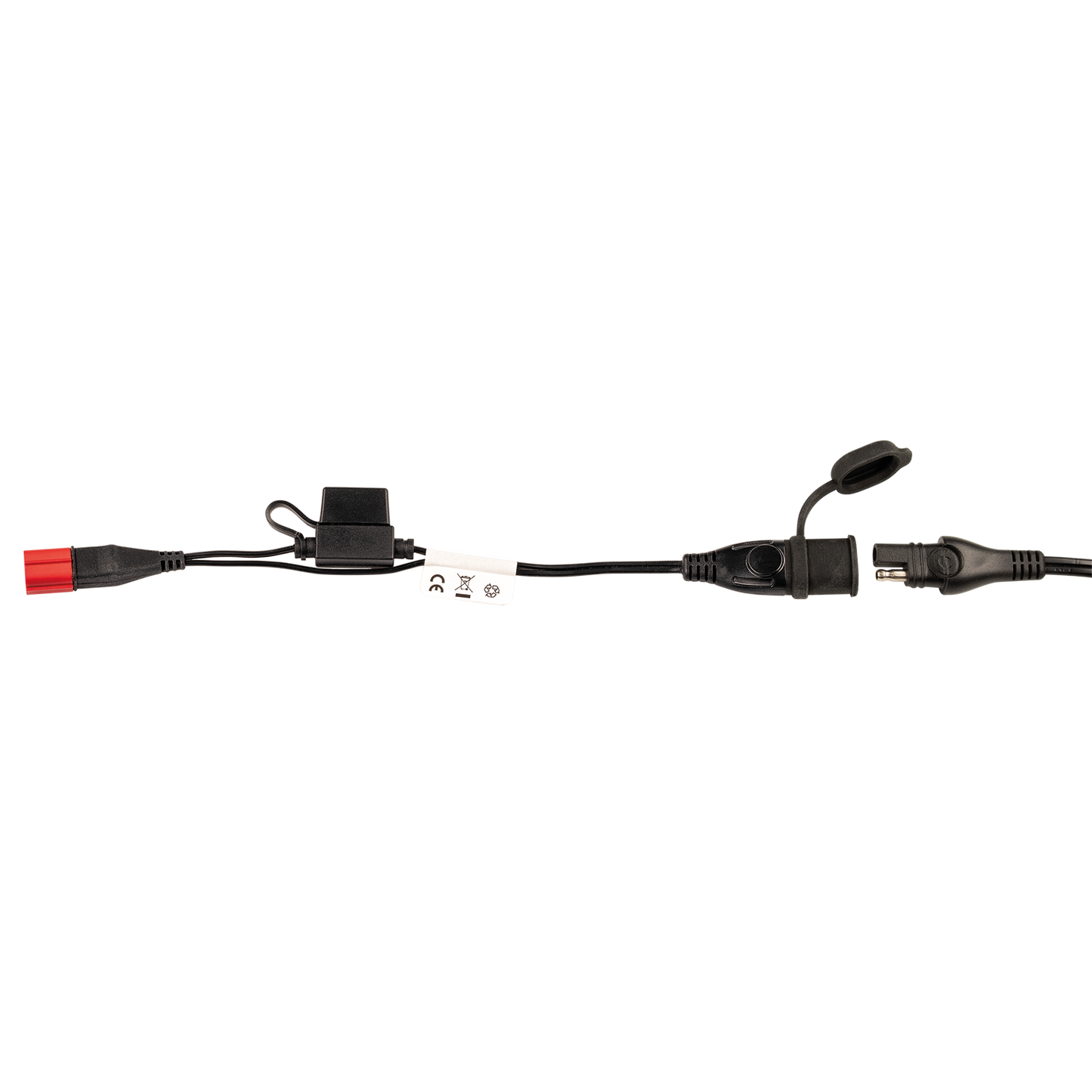 OptiMate O-77 Heavy Duty Weatherproof EURO5 6-Pin Diagnostic Port to Standard 2-Pin SAE Battery Charge Adapter Cable for Modern European Motorcycles - TecMate USA - View 2 - View 3 - View 4