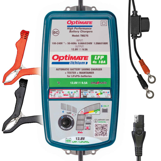 OptiMate Lithium LFP 4s10A: LITHIUM series 12.8 V 10A LiFePO₄ Lithium Battery Saver, Charger, Tester & Maintainer