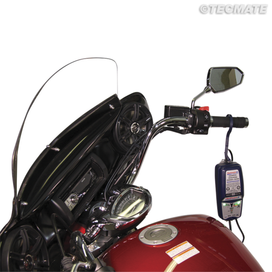 OptiMate TS-252 Heavy-Duty High-Temperature ABS Battery Charger Hanging Hook Mount for Motorcycle Handlebars, Frames, and Vehicle Struts - TecMate USA - View 2