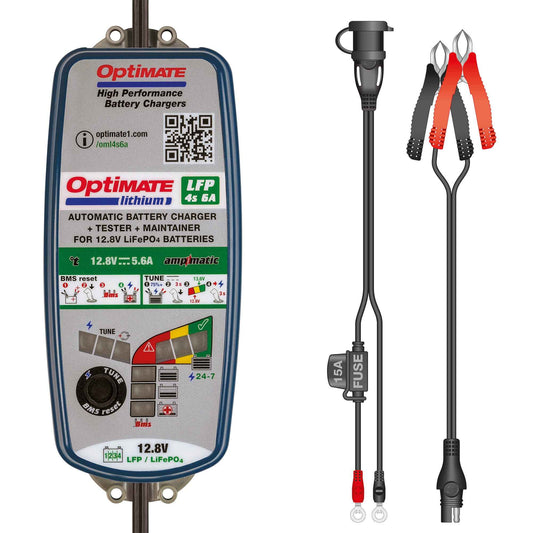 OptiMate Lithium LFP 4s6A : LITHIUM series 12.8 V 6A LiFePO₄ Lithium Battery Charger, Saver, Tester & Maintainer
