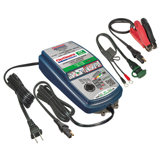 OptiMate Lithium LFP SELECT : LITHIUM series 12.8 V 10A / 16V 7.5A LiFePO₄ Lithium Battery Saver, Charger, Tester & Maintainer