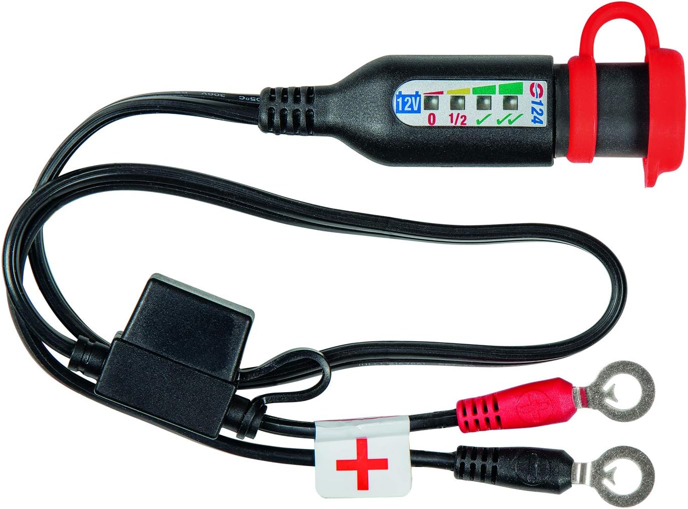Optimate Monitor O-124JAR Permanent Power Sport Battery Lead with Integrated Battery Status/Charge System Monitor for 12V Lead-Acid - TecMate USA - View 2 - View 3