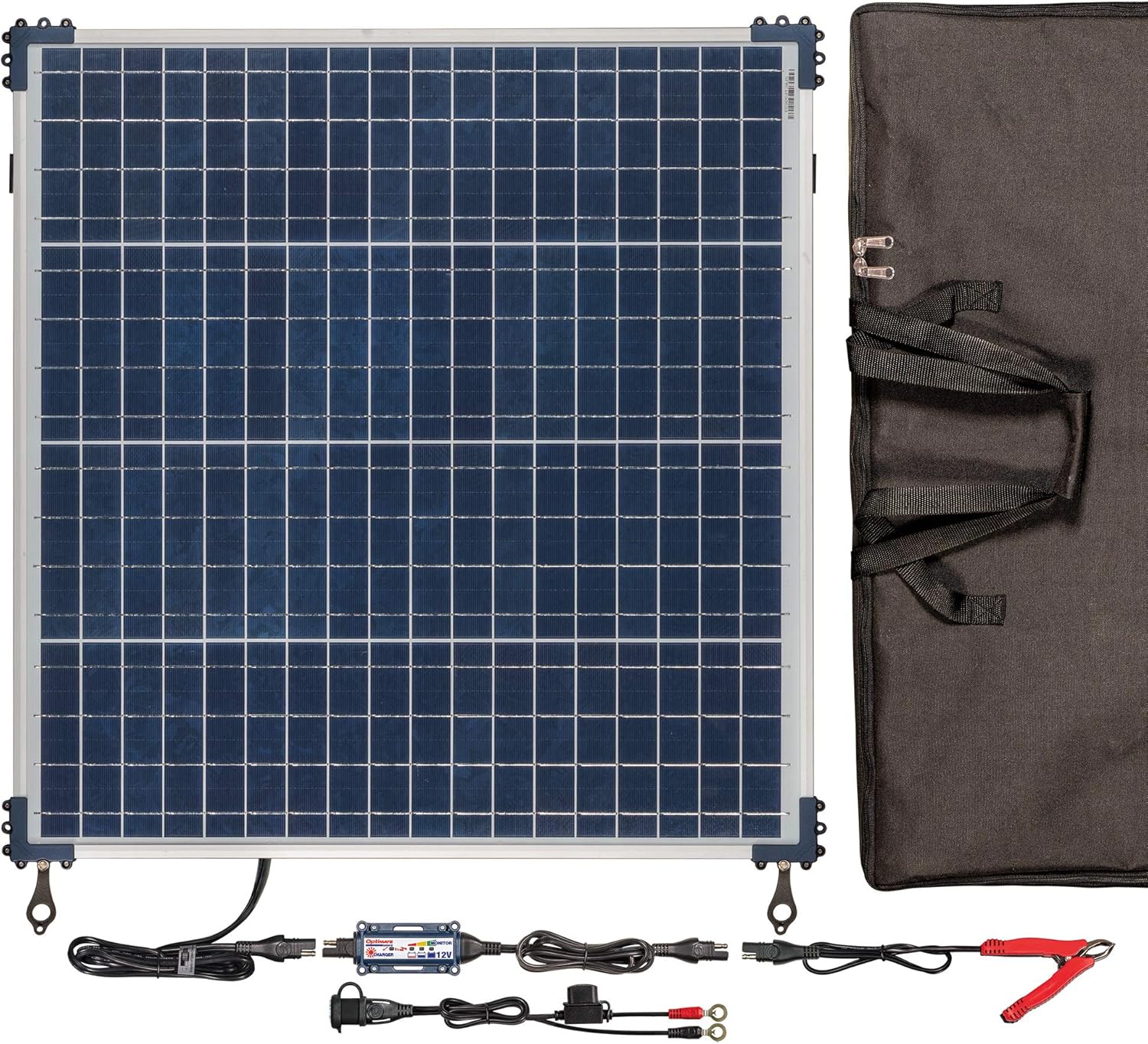 OptiMate Solar 60W Smart 12V 5A Charger & Maintainer Travel Kit – All-Weather Off-Grid Battery Care for Camping, RV, Marine & Outdoor Use - TecMate USA