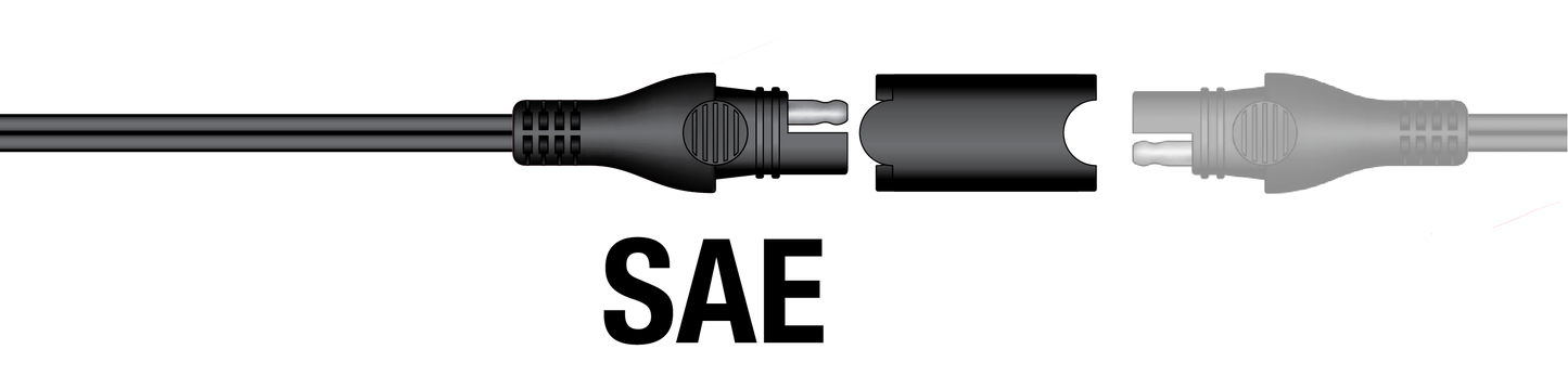 OptiMate O-22 Heavy Duty Weatherproof AUTO 12V Cigarette Plug to Standard 2-Pin SAE Adapter Cable - TecMate USA - View 2 - View 3 - View 4