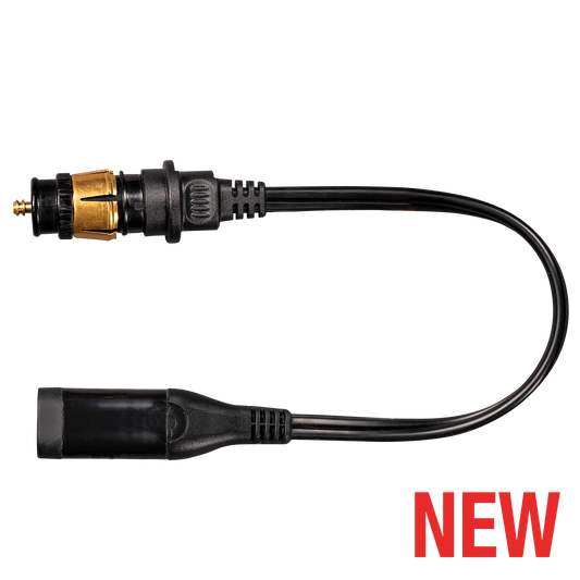 OptiMate O-22 Heavy Duty Weatherproof AUTO 12V Cigarette Plug to Standard 2-Pin SAE Adapter Cable - TecMate USA