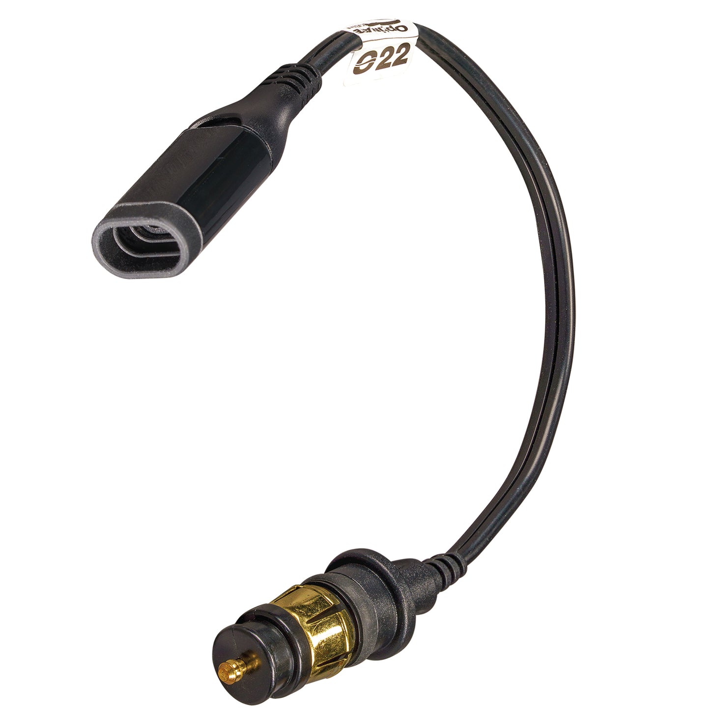 OptiMate O-22 Heavy Duty Weatherproof AUTO 12V Cigarette Plug to Standard 2-Pin SAE Adapter Cable