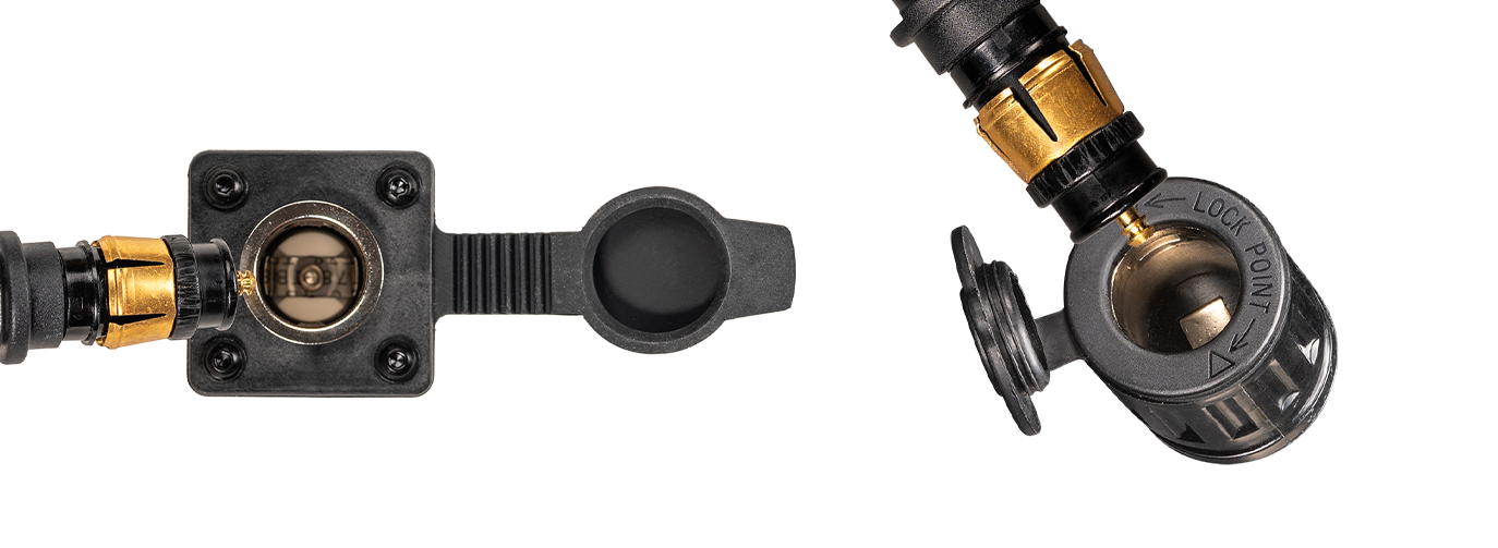 OptiMate O-22 Heavy Duty Weatherproof AUTO 12V Cigarette Plug to Standard 2-Pin SAE Adapter Cable - TecMate USA - View 2 - View 3