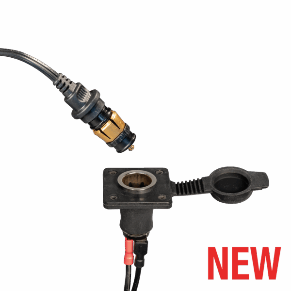 Optimate O-46 KIT – Complete 12V External Power Connection with O-22 Plug & O-46 Socket for Industrial, Trailers, Automotive or Powersport. - TecMate USA