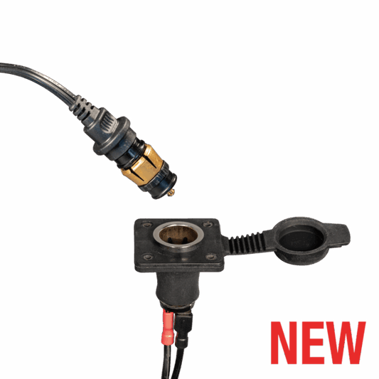Optimate O-46 KIT – Complete 12V External Power Connection with O-22 Plug & O-46 Socket for Industrial, Trailers, Automotive or Powersport. - TecMate USA