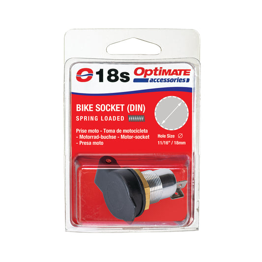 OptiMate BIKE (DIN) premium socket, panel mount -  CABLE O-18s - Tecmate USA
