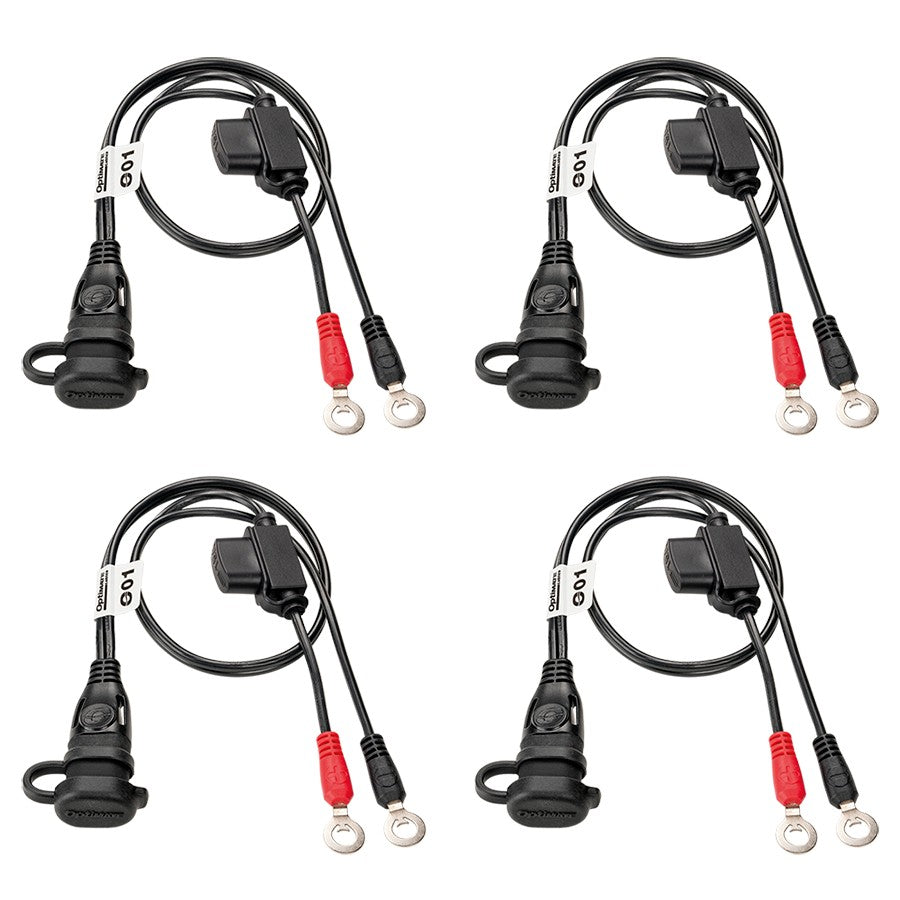 OptiMate CABLE O-01 x4 Weatherproof Battery Lead, Powersport - TecMate USA