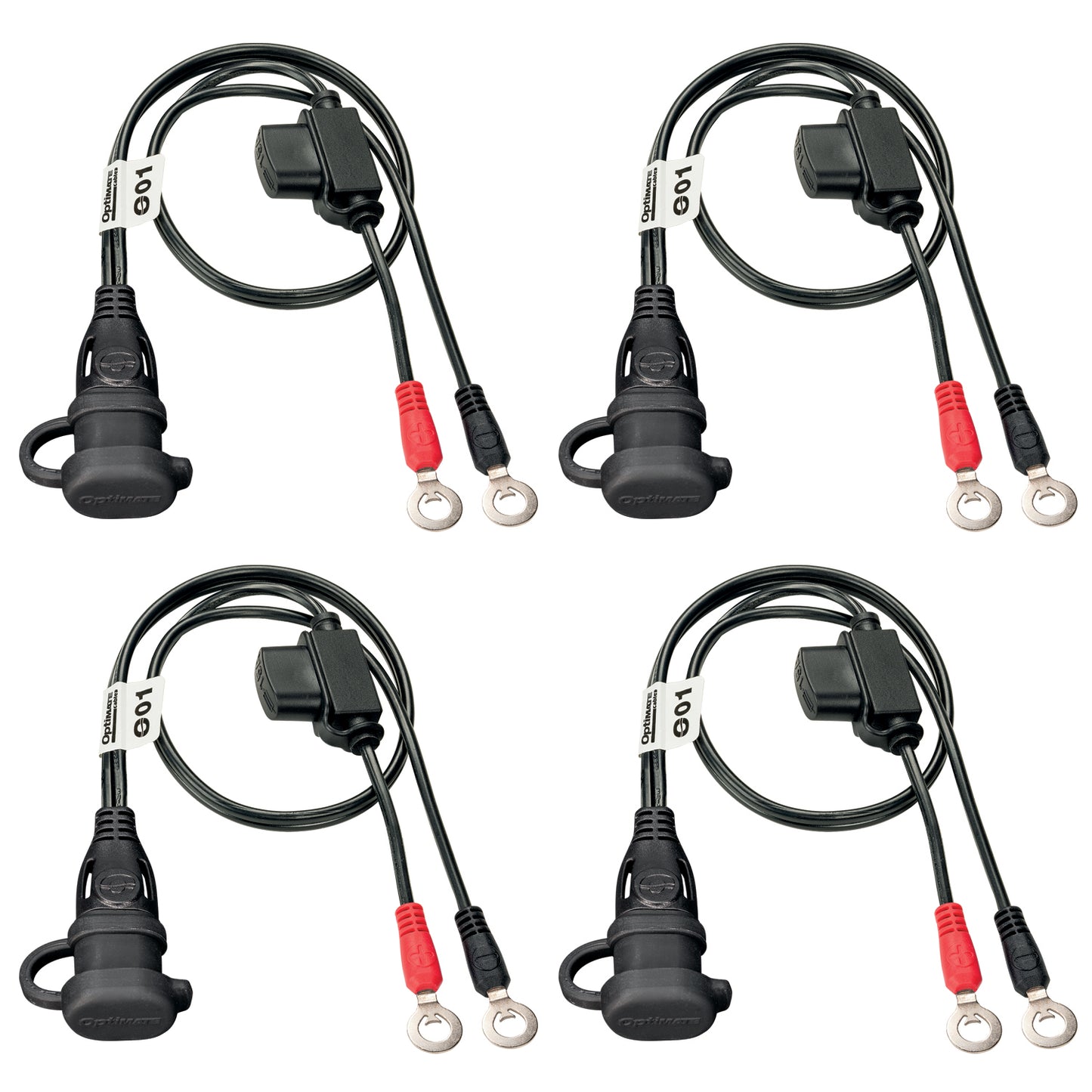 OptiMate CABLE O-01 x4 Weatherproof Battery Lead, Powersport