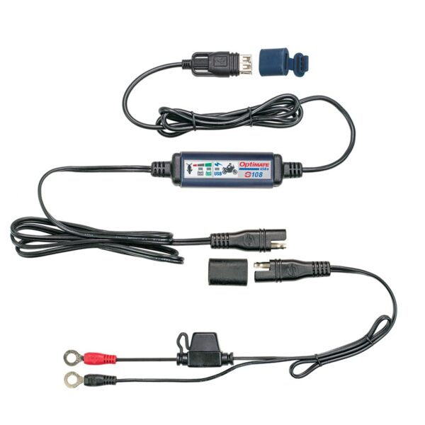Optimate USB O-108 KIT, Smart 3300mA in-Line USB Charger with Sleep Mode and Vehicle Battery Controller. - TecMate USA - View 2 - View 3
