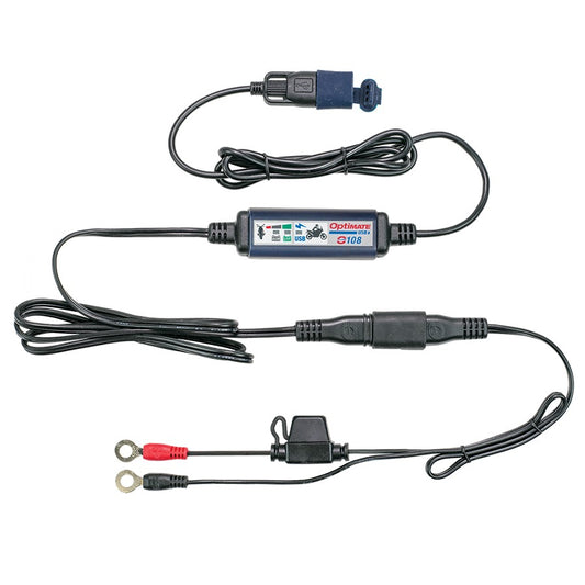 Optimate USB O-108 KIT, Smart 3300mA in-Line USB Charger with Sleep Mode and Vehicle Battery Controller. - TecMate USA