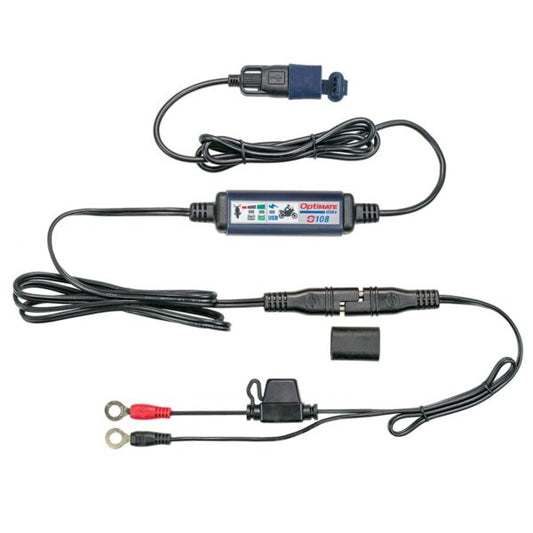 Optimate USB O-108 KIT, Smart 3300mA in-Line USB Charger with Sleep Mode and Vehicle Battery Controller. - TecMate USA - View 2
