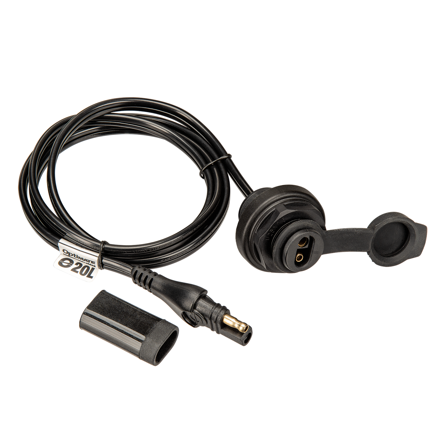 OptiMate CABLE O-20 Weatherproof SAE socket, front panel mount - TecMate USA
