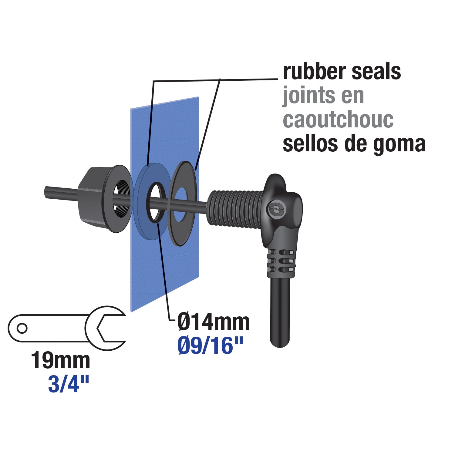 Tankbag adapter kit | SAE > DC2.5mm > SAE | 7A max - O-30 - Tecmate USA