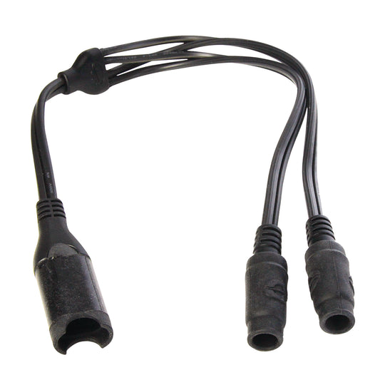 OptiMate Y-splitter cable, SAE IN to 2 x DC sockets OUT -  CABLE O-35 - Tecmate USA