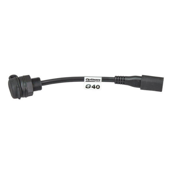 OptiMate CABLE O-40s Weatherproof SAE socket, panel mount - TecMate USA - View 2 - View 3