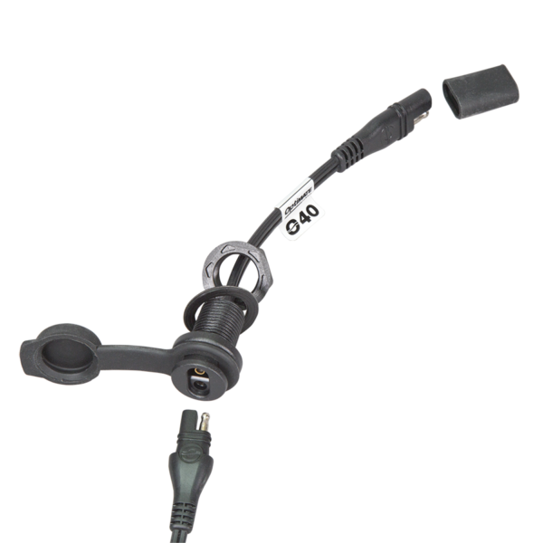 OptiMate CABLE O-40s Weatherproof SAE socket, panel mount - TecMate USA - View 2 - View 3 - View 4