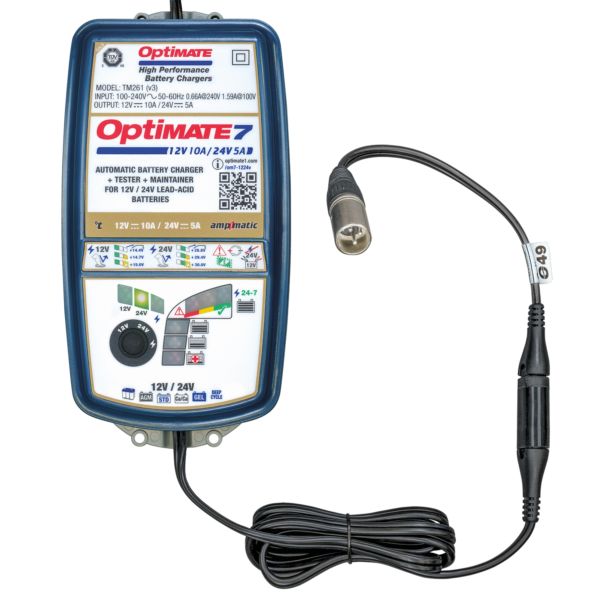Optimate Cable O-49, Adapter, SAE to XLR 3-pin Plug for 24V Battery Charging - TecMate USA - View 2 - View 3 - View 4 - View 5