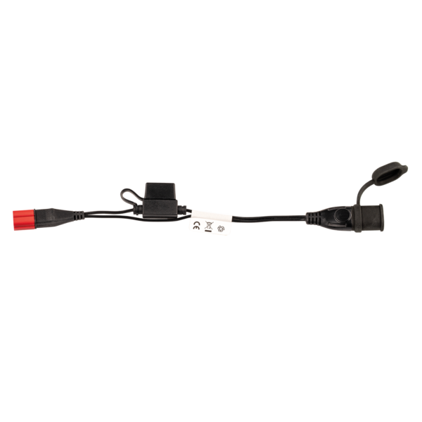 OptiMate O-77 Heavy Duty Weatherproof EURO5 6-Pin Diagnostic Port to Standard 2-Pin SAE Battery Charge Adapter Cable for Modern European Motorcycles - TecMate USA - View 2 - View 3