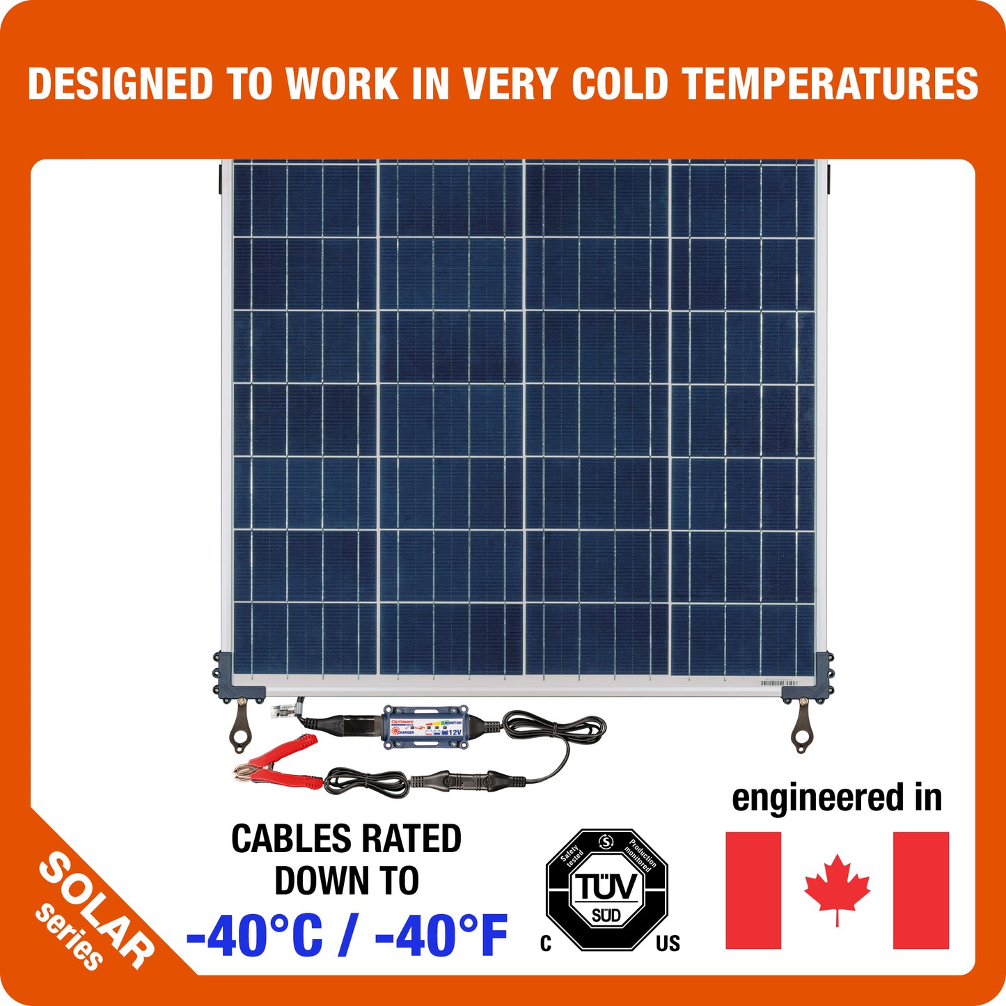 OptiMate Solar DUO TM523-8TK: OFF-GRID series 80W 12V lead-acid battery charger Travel / Camping Kit