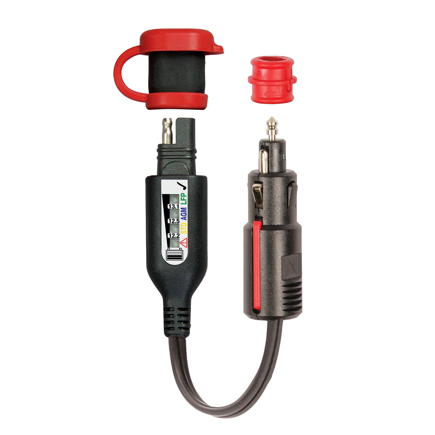 OptiMate Battery Status & Charging System Monitor (SAE to DIN) - MONITOR O-126 - Tecmate USA