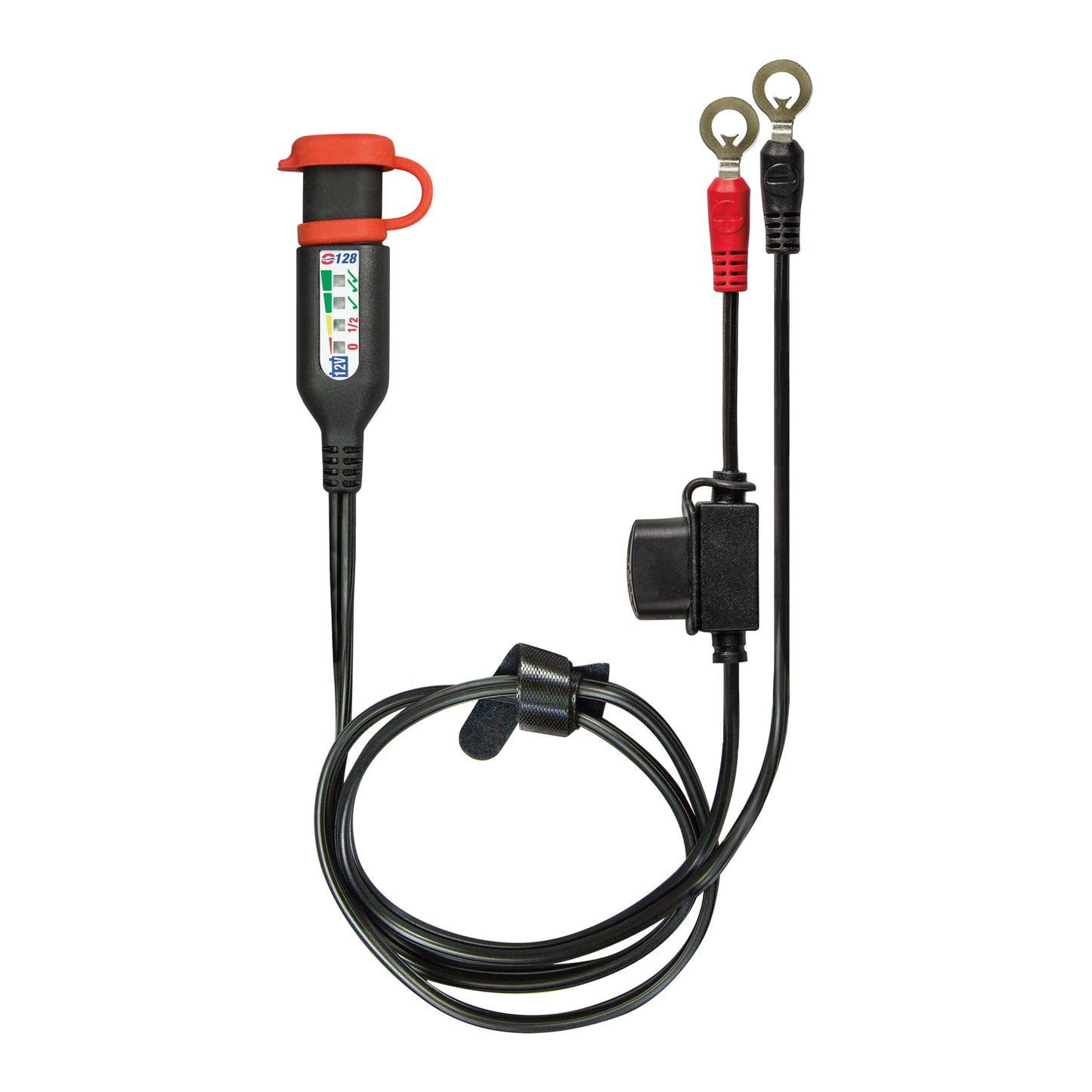 OptiMate Permanent battery lead with integrated battery status / charge system monitor for 12V lead-acid - O-128 - Tecmate USA