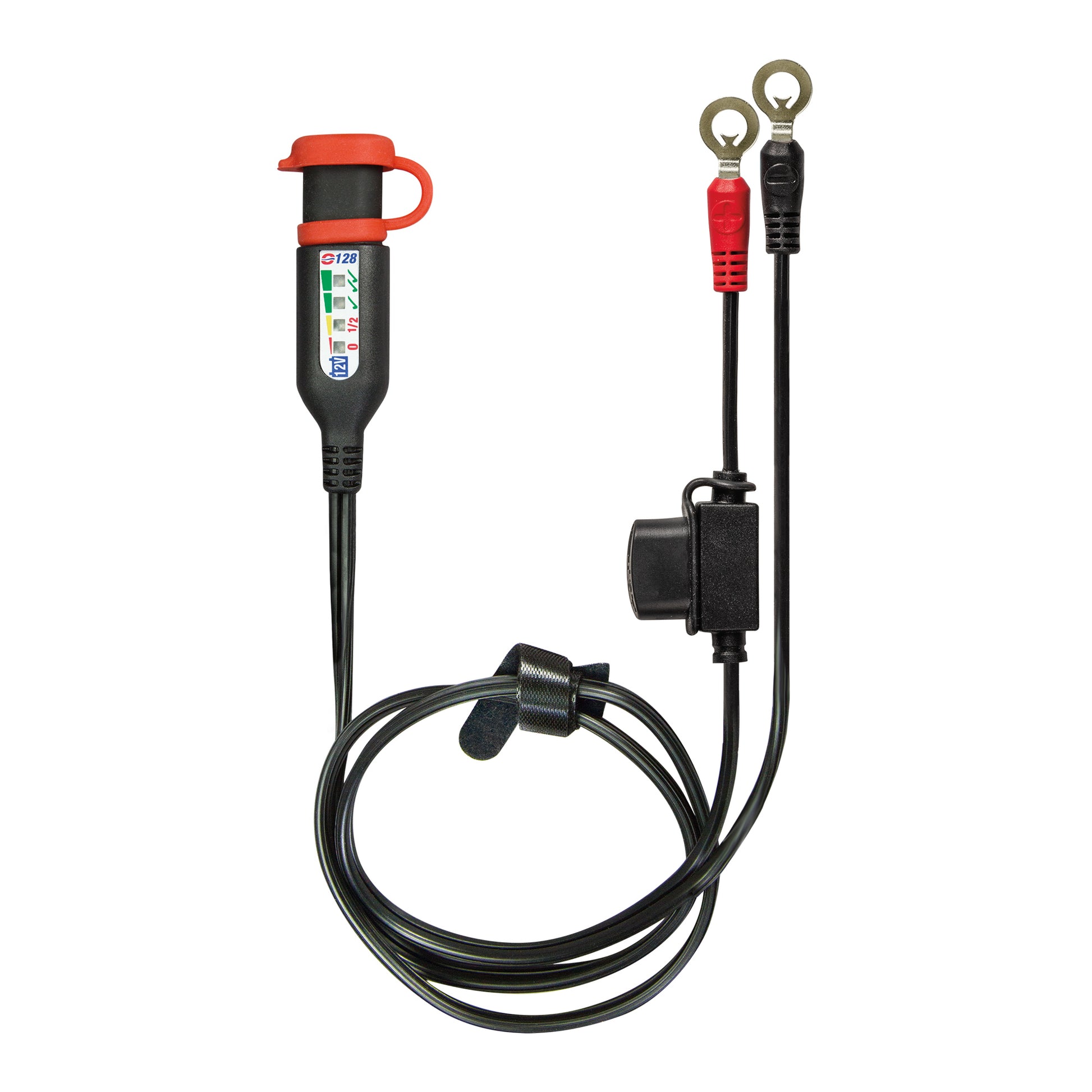 OptiMate Permanent battery lead with integrated battery status / charge system monitor for 12V lead-acid - O-128 - Tecmate USA