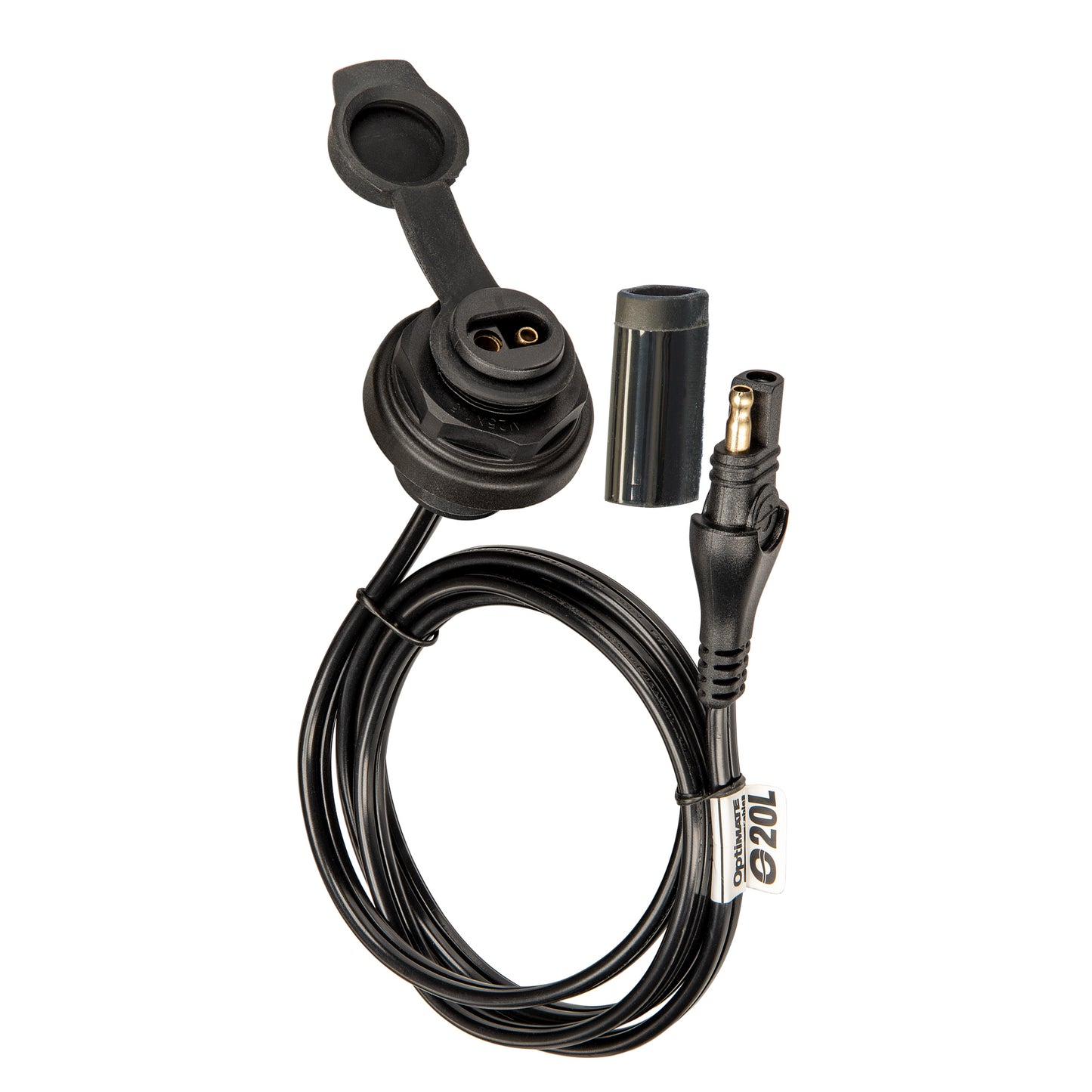 OptiMate Weatherproof SAE socket, front panel mount - CABLE O-20 - Tecmate USA