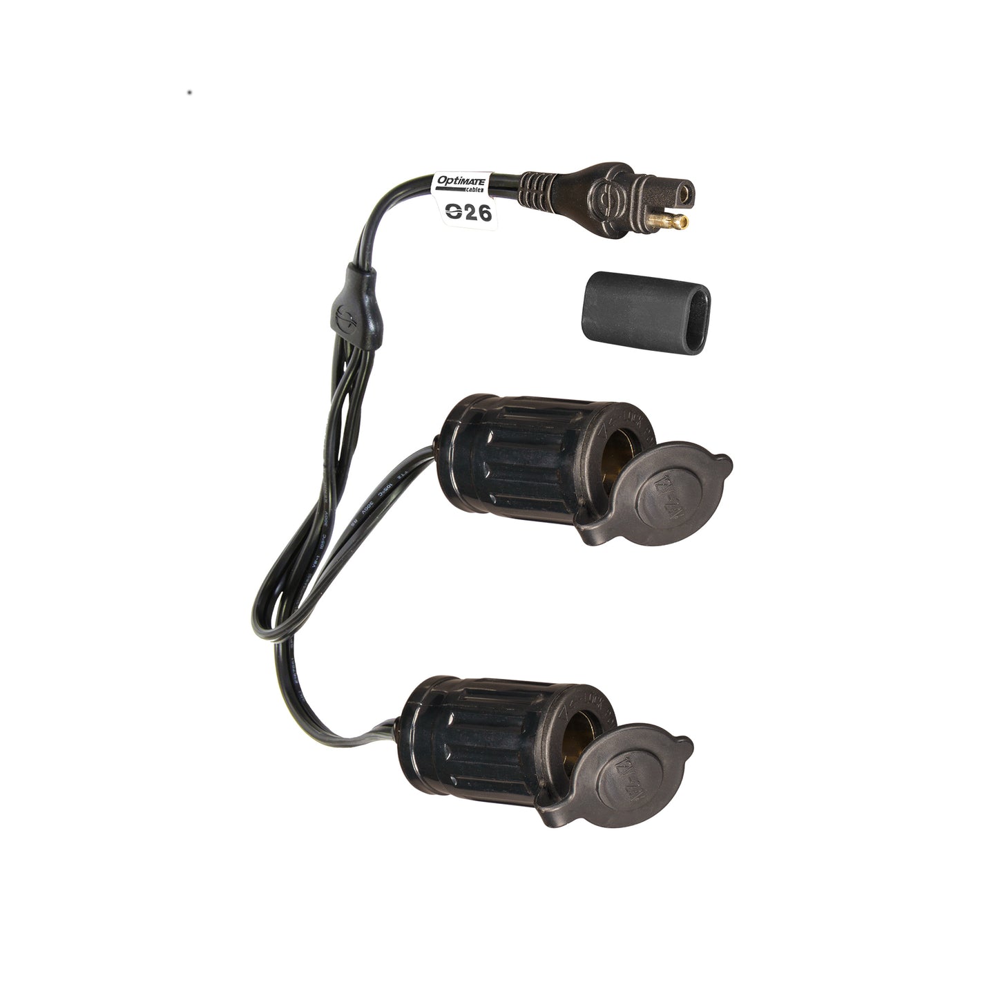 OptiMate Y-splitter cable, SAE to 2 x AUTO socket - CABLE O-26 - Tecmate USA