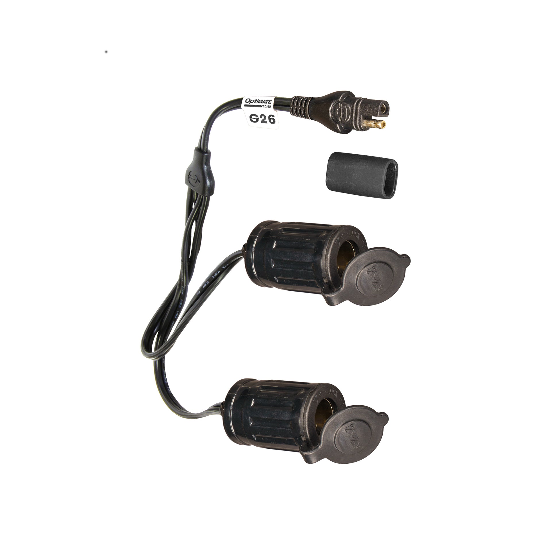 OptiMate Y-splitter cable, SAE to 2 x AUTO socket - CABLE O-26 - Tecmate USA