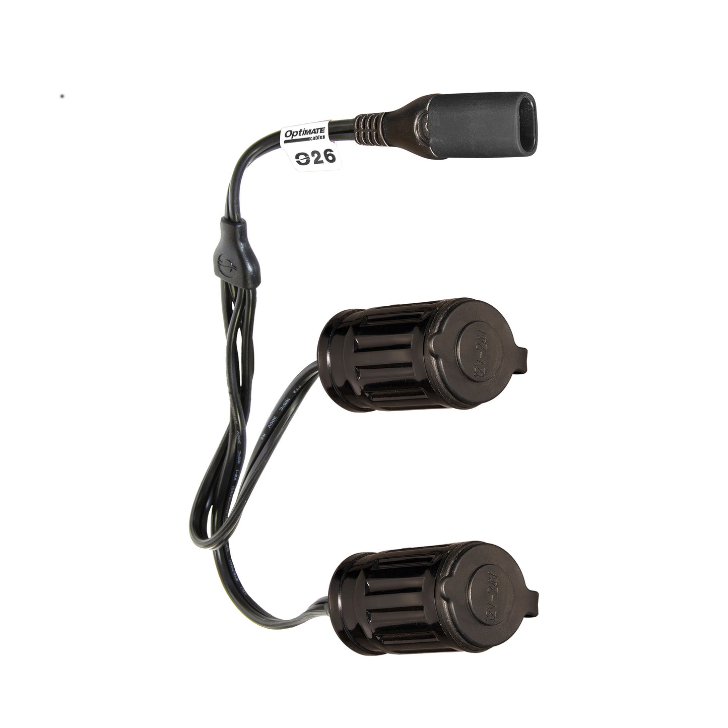OptiMate Y-splitter cable, SAE to 2 x AUTO socket - CABLE O-26 - Tecmate USA