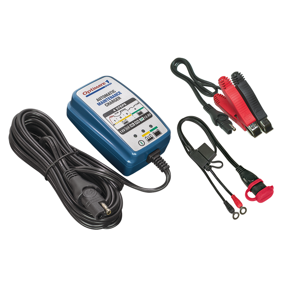 OptiMate 1 DUO : BRONZE series 12V 0.6A lead-acid & lithium motorcycle battery charger & maintainer