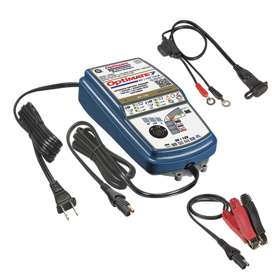 OptiMate7 Gold deep Cycle Series: 10A 6V / 12V Automatic Battery Saving Charger, Tester & 24-7 Maintainer with Ampmatic & Temp Regulated smart Control & Lead-Acid FLA, AGM, Ca-Ca Battery Modes