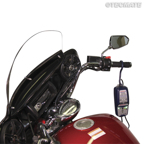 OptiMate TS-252 Heavy-Duty High-Temperature ABS Battery Charger Hanging Hook Mount for Motorcycle Handlebars, Frames, and Vehicle Struts - TecMate USA - View 2