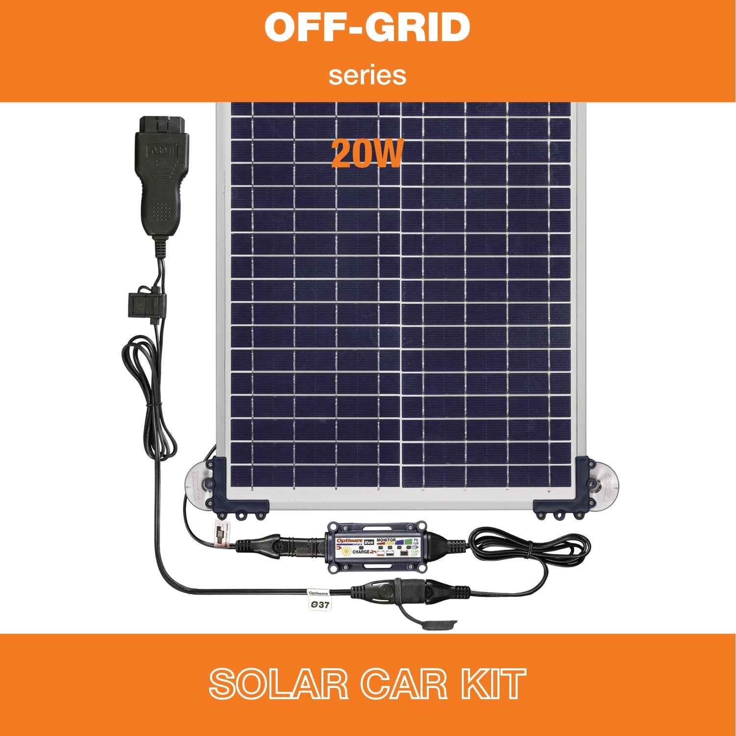OptiMate Solar DUO TM522-D2CK: OFF-GRID series 20W car / pickup 12V Battery Maintenance Kit
