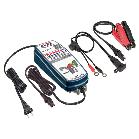 OptiMate 6 Ampmatic : SILVER series 12V 6A lead-acid battery saver, charger, tester & maintainer
