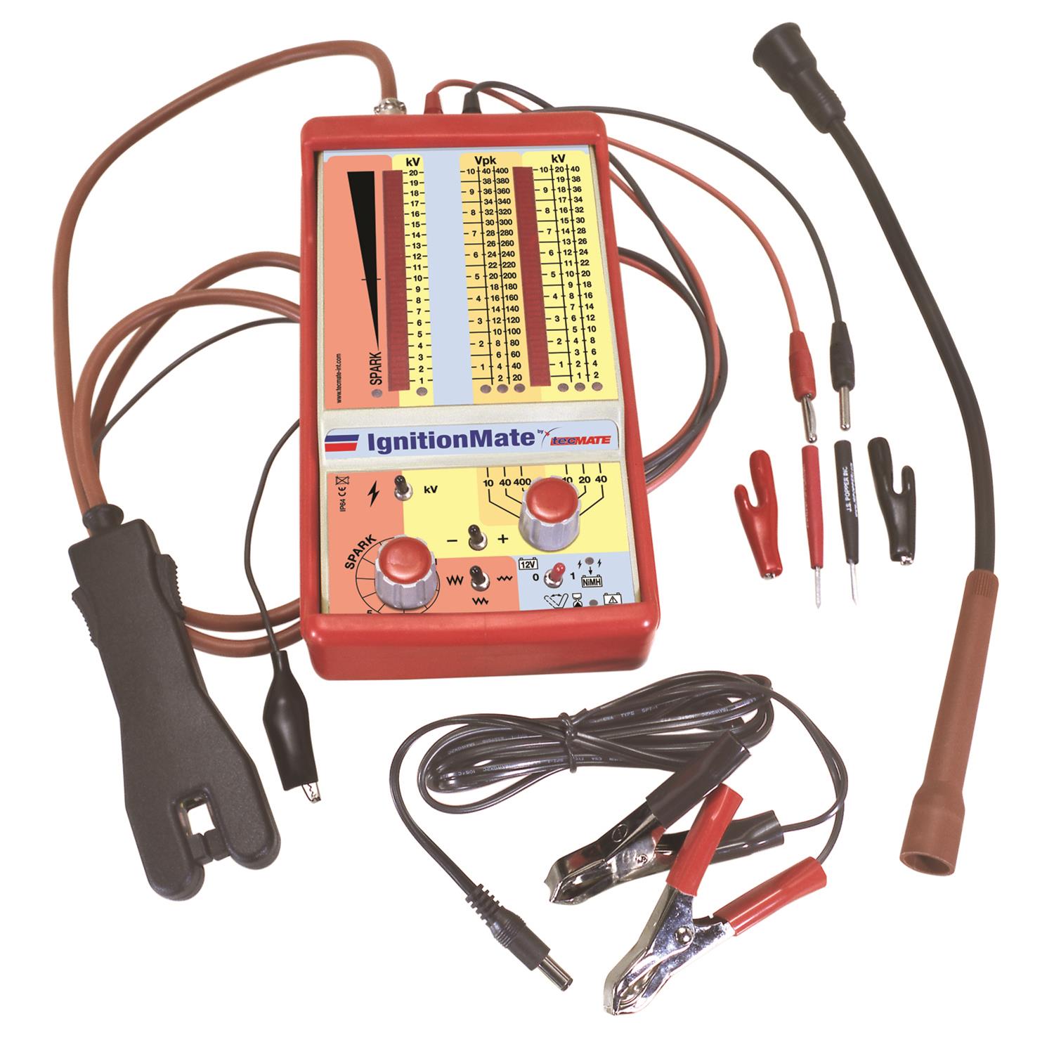 IgnitionMate TS-91 Dual-Display Peak-Voltage and Spark Current Ignition Diagnostic Tester Kit - TecMate USA